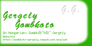 gergely gombkoto business card